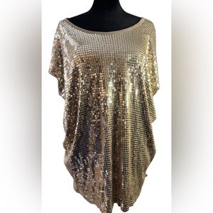 Michael Kors Gold Sequin Tunic Dress